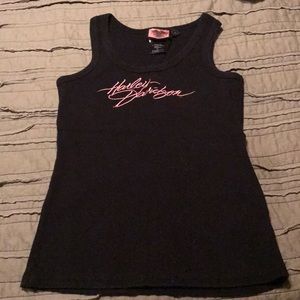 Harley Davidson “pink” collection black tank